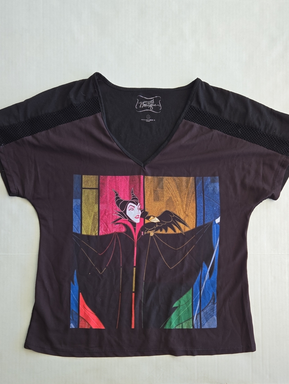 Disney Boutique Villains Maleficent Graphic V-Neck Tee - Black